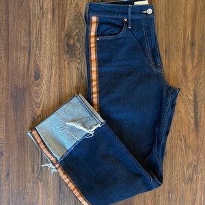 Mother Denim The Duster Cuff Fray Jeans